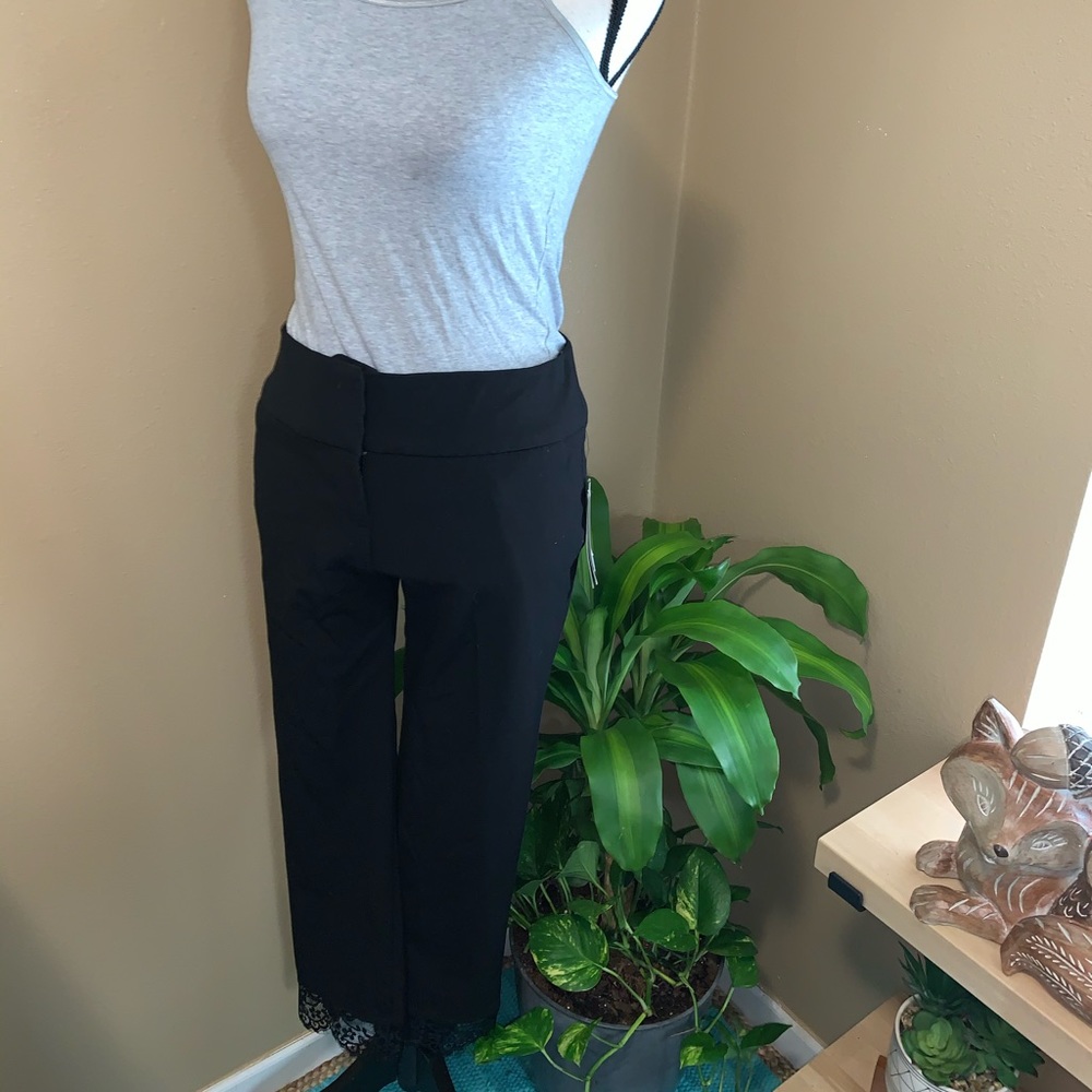 A Byer 5 black lace waist slimming dress pants NWT
